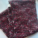 Versona  NEW red and charcoal  retro knit wrap one size acrylic cozy gift Photo 5