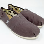 Toms  Canvas Gray Women's Slip On Shoes in size 9 Photo 0