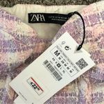 ZARA lilac gingham crop corset top medium NWT Photo 4