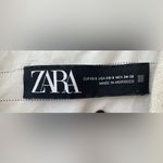 ZARA  oversized patchwork bomber style jacket, wool, linen blend; size XS - S Photo 4