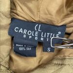 carole little Vintage  sport silk jacket w/ beads and drawstring cinch long sleev Photo 2