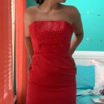 Jessica McClintock Strapless Red Dress Photo 0
