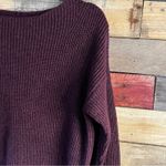 Vera Wang Simply Vera Vera Wang Burgundy Assymetrical Hem Sweater Size Medium Photo 4