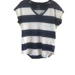 Old Navy  Blue and White Striped T Shirt XS Photo 1