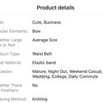 Black Faux Pearl Bowknot Wide Belt Elegant Solid Color Elastic Waistband Classic Coat Dress Belt Women Photo 10