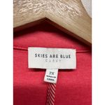 Skies Are Blue  Curvy Women 2x Open Front‎ Blazer Cuffed 3/4 Sleeve Pink Office Photo 2