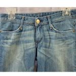 Ernest Sewn No 23 Bootcut Stretch Distressed Med Rise Jeans Woman’s Size 27 Blue Photo 1