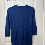 Ann Taylor EUC  women’s dark blue wool blend 3/4 sleeve button cardigan sweater S Photo 5