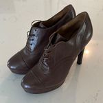 Elie Tahari Eli Tahari Winston Lace Up Brown Leather Heeled Booties Size 7 (37.5) Photo 0