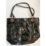 Coach  • Solid Black Alex Patent Leather Shoulder Bag Purse Photo 24