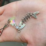 Handmade fish bone phone charm/bag accessory/car decoration🐟🩵 Photo 2