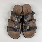 Taos studded slide sandals two toned leather size 7 Photo 2
