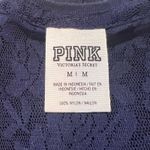 Pink Coconut Boutique Victoria's Secret PINK Navy Lace Long Sleeve Pullover Women's M Photo 4