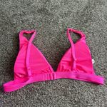 Aerie  Hot Pink Shine Rib Plunge Bikini Top and Bottoms Photo 1