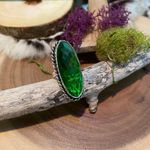 Peridot 925 Silver Statement Ring Size 8.5 Green Photo 4