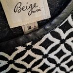 Beige by ECI Black and White Diamond Dress with‎ Solid Black Accents Size 14 Photo 6