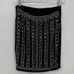 BANJUL Black Multi Rhinestone Mini Skirt Size Medium Elastic Size Medium Y2k Photo 5