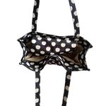 Kate Spade  Cream Black Apple Print Tote Nylon Shoulder Bag Photo 5