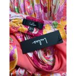 Lulus Ceslie Pink Multi Floral Pleated Shift Mini Dress Size Medium NWT Photo 5