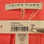 Trina Turk 💕💕 Carillo Pant ~ Windowpane Tropical Suiting Candy Pink 14 NWT Photo 15