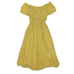 Charles Henry ‎ Dress XS Yellow Midi Off Shoulder Summer Party Festival Photo 4