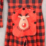 Chicme Red Buffalo Checker Reindeer Merry Christmas Adult Jumpsuit Pajamas Small Photo 8