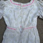 70s White & Pink Hearts Prairie Dress (XS Photo 3
