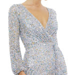 Mac Duggal  5213 Rainbow Multi Color Sequin V Neck Gown 12 NEW Photo 4