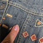 Chico's Vtg 1990s Dark Blue Denim Sleeveless Embroidered Embellished Vest 1 M Photo 2