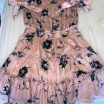 MISA Los Angeles Laiyin Floral Print Off The Shoulder Ruffle Dress Photo 3