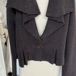 Wool coat jacket lightweight dark brown womens M Blazer Essentials by ABS Size M Photo 9