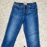 Madewell Women's dark wash Blue Jeans  9” mid rise skinny 26 button fly 28”inseam Photo 1
