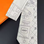Designer Patterned Silk Scarf Tie Photo 0