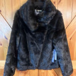 Jennifer Lopez Lined Faux Fur Black Jacket NWT Size Medium (5682) Photo 0