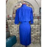shirt dress royal blue wide belt 1980 Photo 4