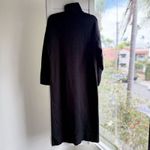 ZARA  Quarter Zip Maxi Sweater Dress with Ribbed Knit Trim in Black size Small Photo 8