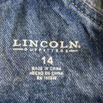 Lincoln Outfitters  Denim Overalls Shorts Womens 14 Light Wash Adjustable Straps Photo 5
