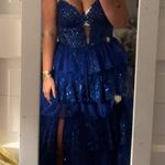 Sherri Hill Blue Prom Dress Photo 1