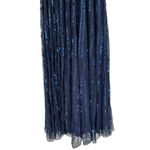 Mac Duggal Dark Blue Sequined Wrap Over 3/4 Sleeve Gown Navy size 4 Evening 5509 Photo 4
