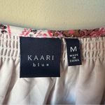 Kaari Blue  Womens Size Medium White Pink Pattern Flowy Blouse Shirt Photo 1