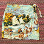 VINTAGE JAMS WORLD HAWAIIAN WRAP SKIRT Blue Size M Photo 0