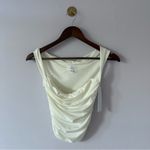 Live in the Moment Cream blouse stretchy slouchy cowl neck top women’s size small Photo 4