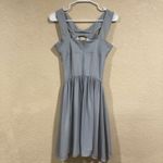 L'Agence L’AGENCE Valleta gray silk fit and flare cutout halter mini dress NEW SAMPLE 2 Photo 3