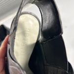 1. State  Leather Slingback Booties Womens 7.5 Black Block Heel Strappy Open Shoes Photo 12