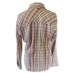 O'Neill O’Neill Striped Long Sleeve Button-Up Shirt – Size M, Textured Red Cream Photo 2