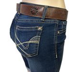 Wall Flower  Legendary Fit Bermuda Western Blue Jean Shorts with Rhinestone Belt 5 Photo 2