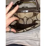 Coach Signature Stripe Tote Bag Brown and Tan Classic Style. No Flaws Photo 7