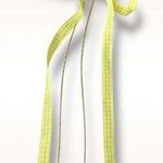 Free People Sitting Pretty Bow Choker Necklace in Yellow Gingham Picnic Spring Photo 0