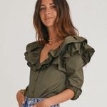 Something Navy  Bailey Ruffled Top Photo 2