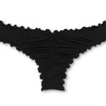 Shade & Shore Women's Ruffle Extra Cheeky Bikini Bottom - ™ Black Photo 4